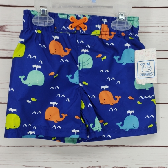 Swiggles Other - Swiggles Boy’s Blue Whale Swim Shorts